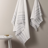 Buy Hammam Stripe Towels from The White Company