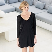 Buy Sparkle Side Slit Tunic - Black from The White Company