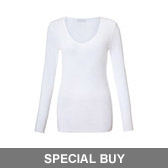 Buy V-Neck T-Shirt - White from The White Company
