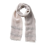 Buy Linen Sequin Detail Scarf - Feather Grey from The White Company