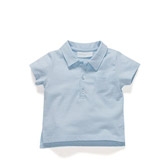 Buy Baby Polo Shirt - Chalk Blue from The White Company