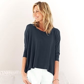 Buy Rectangular Swing T-Shirt - Midnight from The White Company