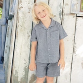 Buy Seersucker Check Short Pyjamas from The White Company