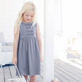 Buy Twist Pleat Jersey Dress - Blue from The White Company