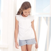 Buy Girls' Frill Sleeve Blouse from The White Company