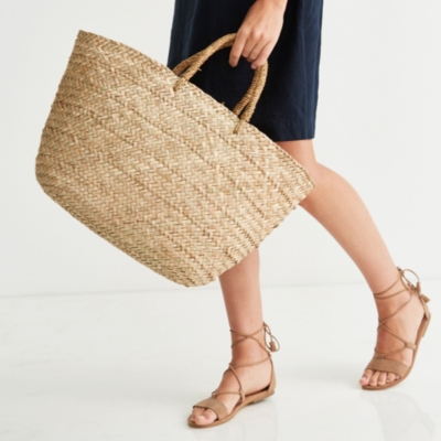 straw bag white