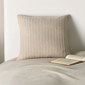 Buy Cashmere Rib Cushion Cover - Natural from The White Company