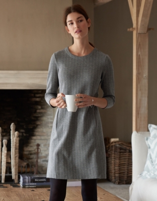 Herringbone Dress with Wool Clothing Sale The White Company UK