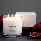 Buy Pomegranate Large 3-Wick Candle from The White Company