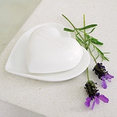 White Lavender Heart Soap 