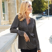 Silk Bib Blouse 