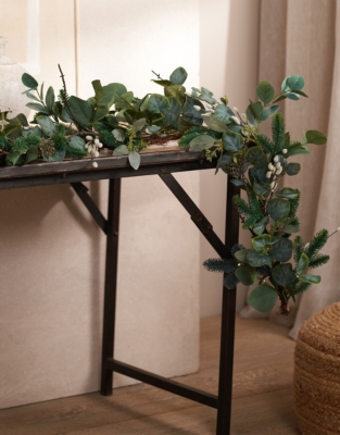 180cm Pre Lit Foraged Winter Garland