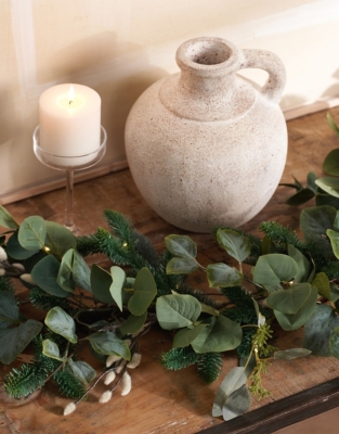 180cm Pre Lit Foraged Winter Garland
