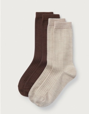 2 Pack Ribbed Essential Sock