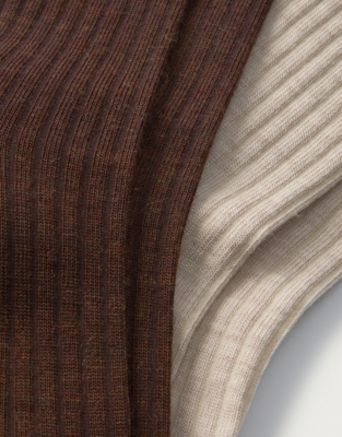 2 Pack Ribbed Essential Socks
