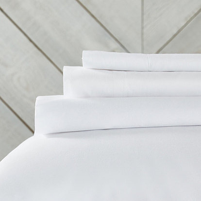 White 100% Cotton Bed Linen 200 Thread Count