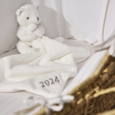 White company baby store comforter