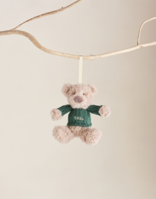2026 Dated Borg Sweater Bear Decoration