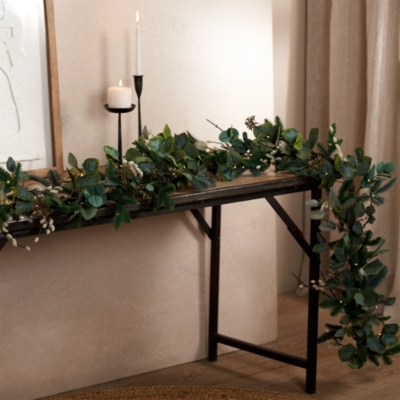 250cm Pre Lit Foraged Winter Garland