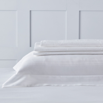 300-Thread-Count Sateen Stripe Pillowcase & Duvet Cover Set