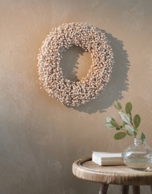 30cm Dried Linum Wreath