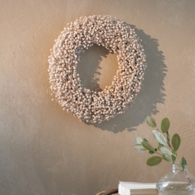 30cm Dried Linum Wreath