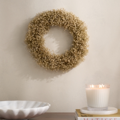 35cm Dried Gypsophila Wreath
