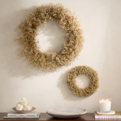 35cm Dried Gypsophila Wreath