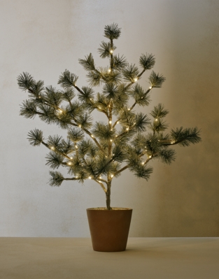 3ft Pre-Lit Frosted Christmas Tree