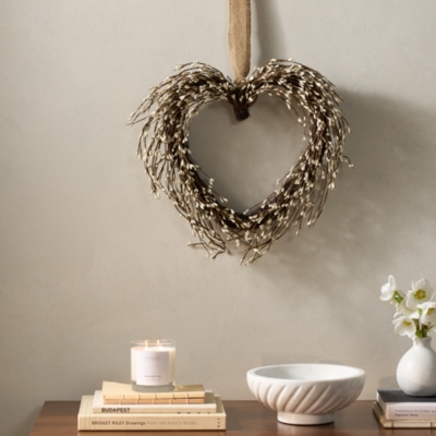 40cm Spring Heart Wreath