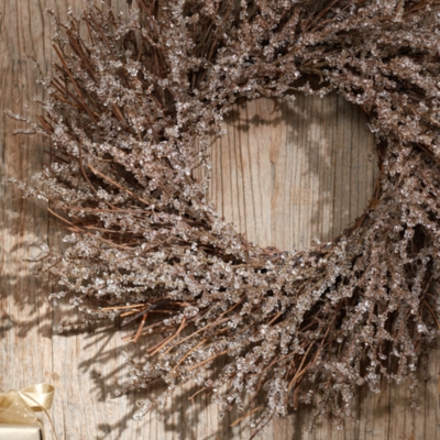 45cm Frosted Glitter Wreath