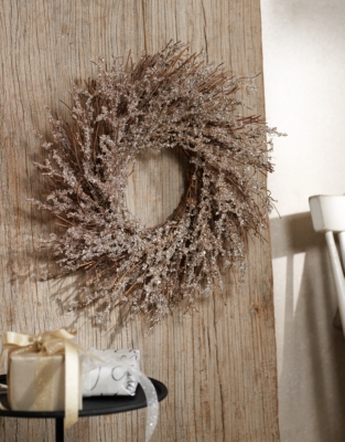 45cm Frosted Glitter Wreath