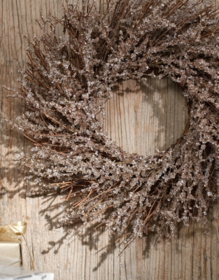 45cm Frosted Glitter Wreath