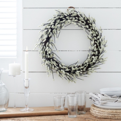 50cm Pussy Willow Wreath
