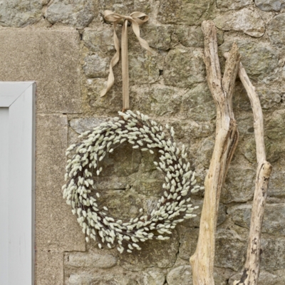 50cm Pussy Willow Wreath