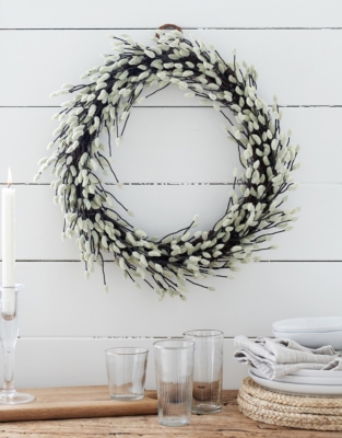 50cm Pussy Willow Wreath