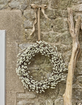 50cm Pussy Willow Wreath