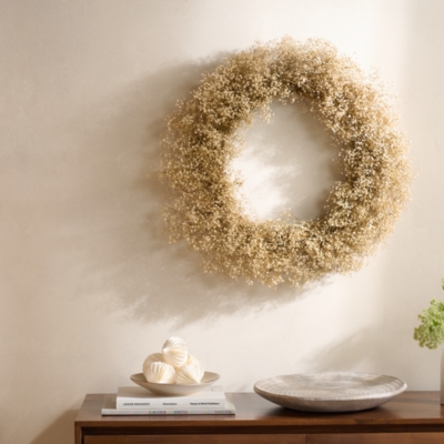 65cm Dried Gypsophila Wreath