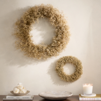 65cm Dried Gypsophila Wreath