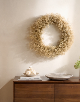 65cm Dried Gypsophila Wreath