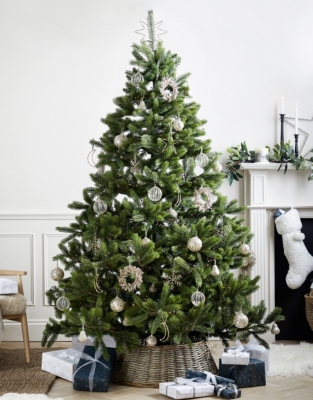 7.5ft Symons Nordmann Fir Christmas Tree and Tree Skirt