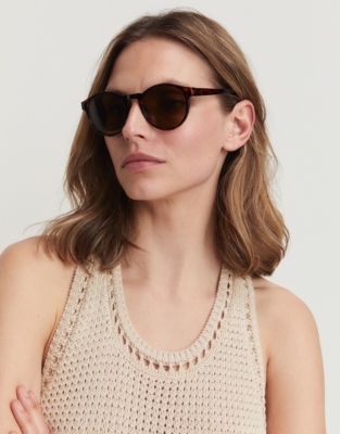 A.KJÆRBEDE Marvin Tortoiseshell Round Sunglasses - Tortoiseshell