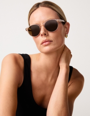 A.KJÆRBEDE Marvin Tortoiseshell Round Sunglasses - Champagne