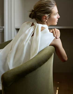 A-Line Asymmetric Top – with High Neck
