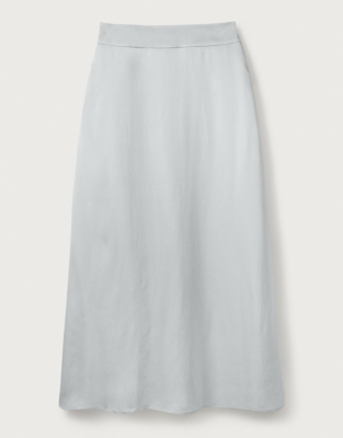 A-Line Hammered Satin Skirt | Clothing Sale | The White Company UK