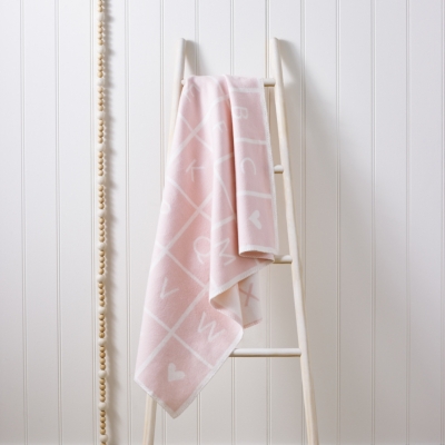 white company baby blanket
