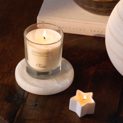 Alabaster Candle Plate – Medium