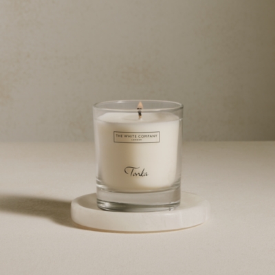 Alabaster Candle Plate – Medium