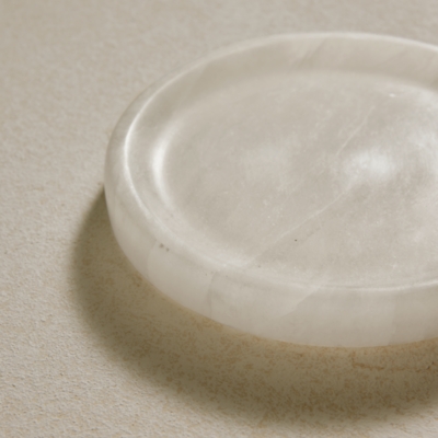 Alabaster Candle Plate – Medium
