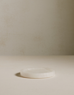 Alabaster Candle Plate – Medium